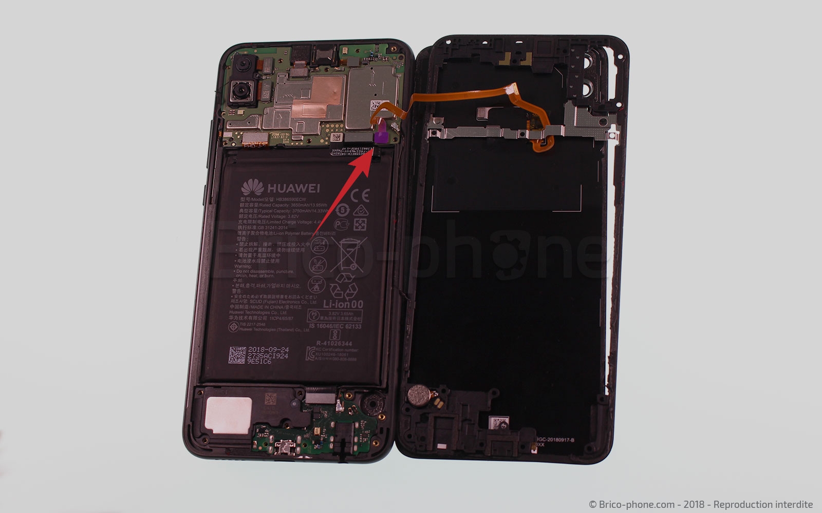 Changement du connecteur de charge sur Honor 8X photo 2