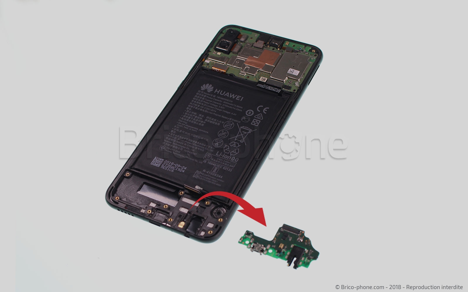 Changement du connecteur de charge sur Honor 8X photo 4