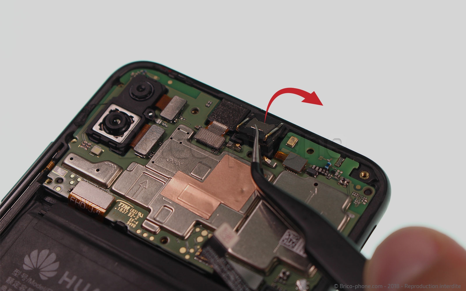 Changement du haut-parleur interne sur Honor 8X photo 2