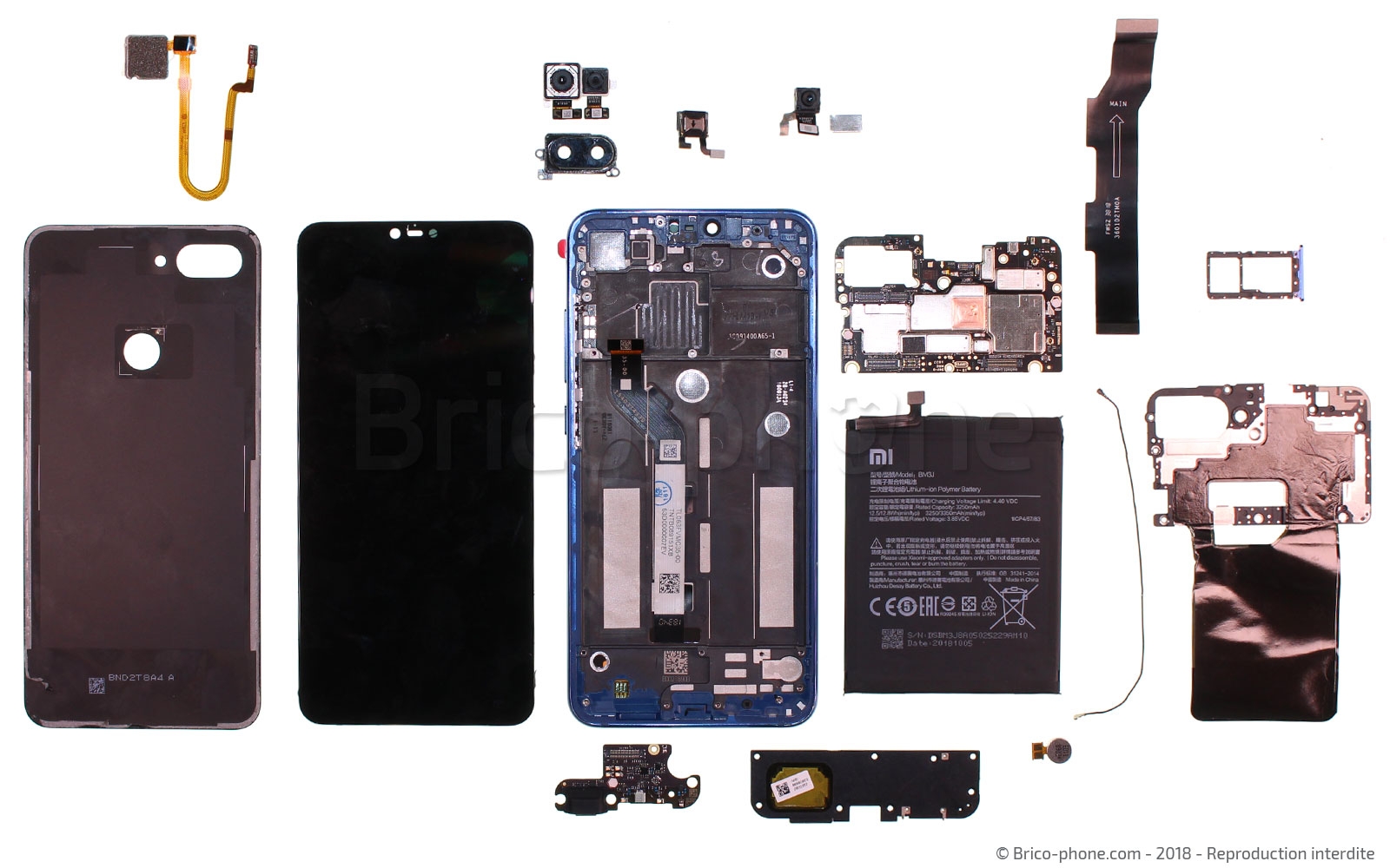 Démontage complet sur Mi 8 Lite photo 1