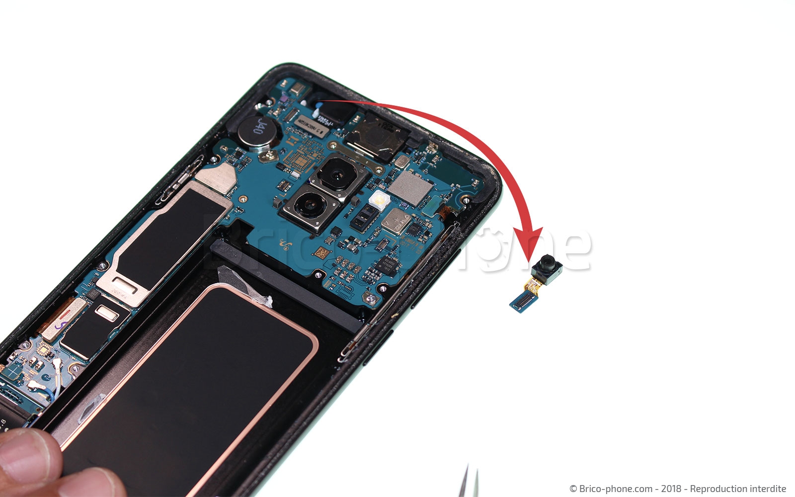 Changement d'écran (vitre+Amoled) sur Galaxy S9 Plus photo 3