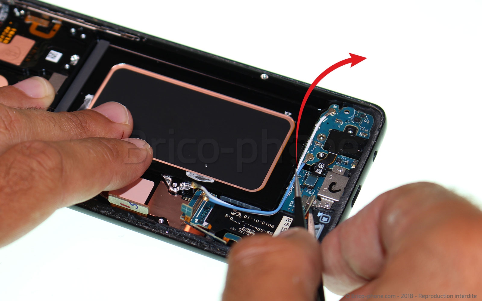 Changement d'écran (vitre+Amoled) sur Galaxy S9 Plus photo 2