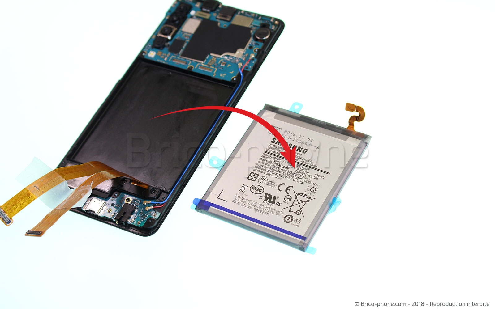 Changement de batterie sur Galaxy A9 2018 photo 4