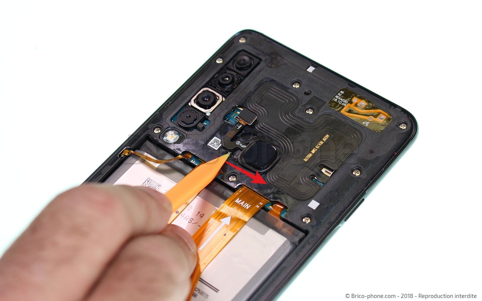 Changement de haut parleur interne sur Galaxy A9 2018 photo 2