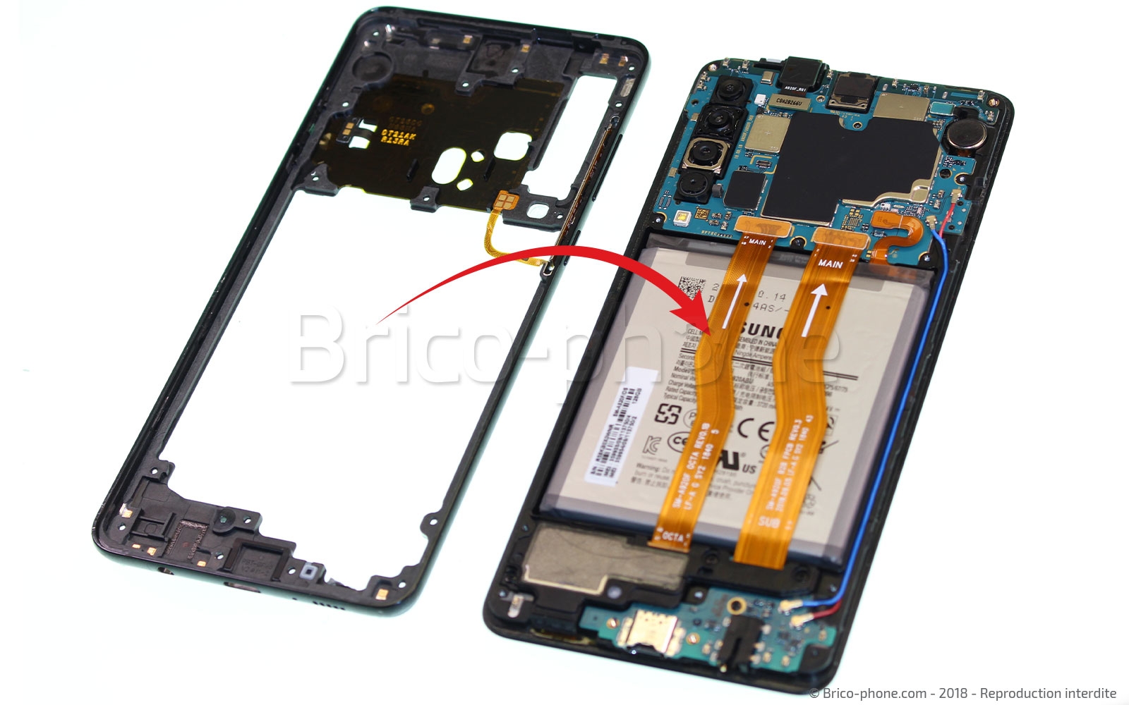 Changement de haut parleur interne sur Galaxy A9 2018 photo 4