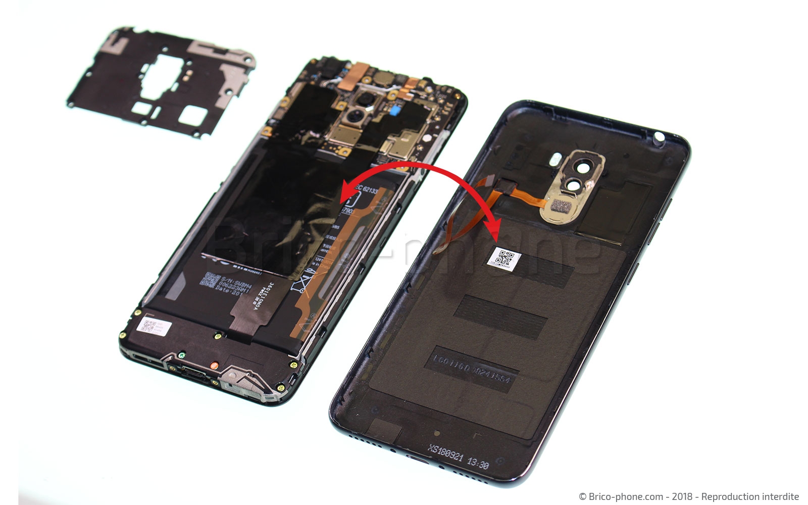 Changement de batterie sur Pocophone F1 photo 2