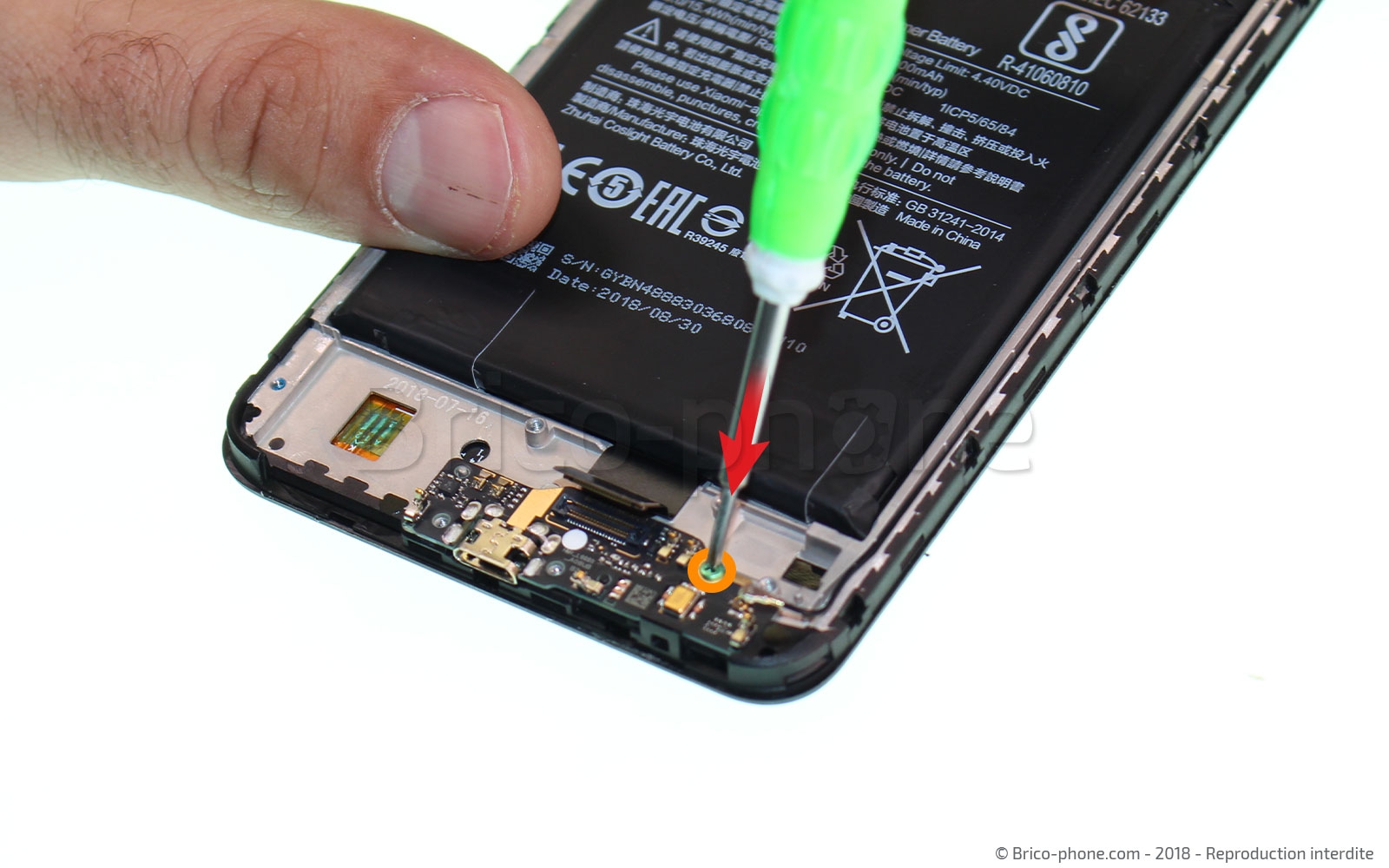 Changement de connecteur de charge sur Redmi Note 6 Pro photo 3