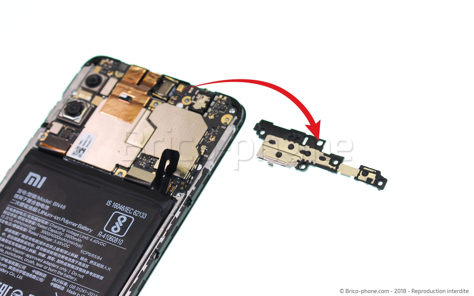 Changement de haut-parleur interne  sur Redmi Note 6 Pro photo 3