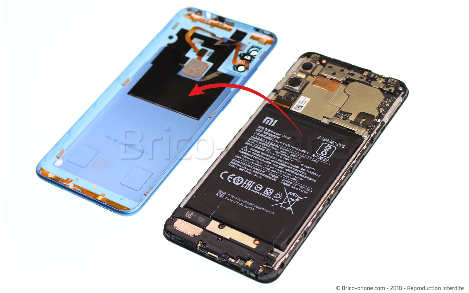 Changement d'écran (vitre + LCD)  sur Redmi Note 6 Pro photo 4