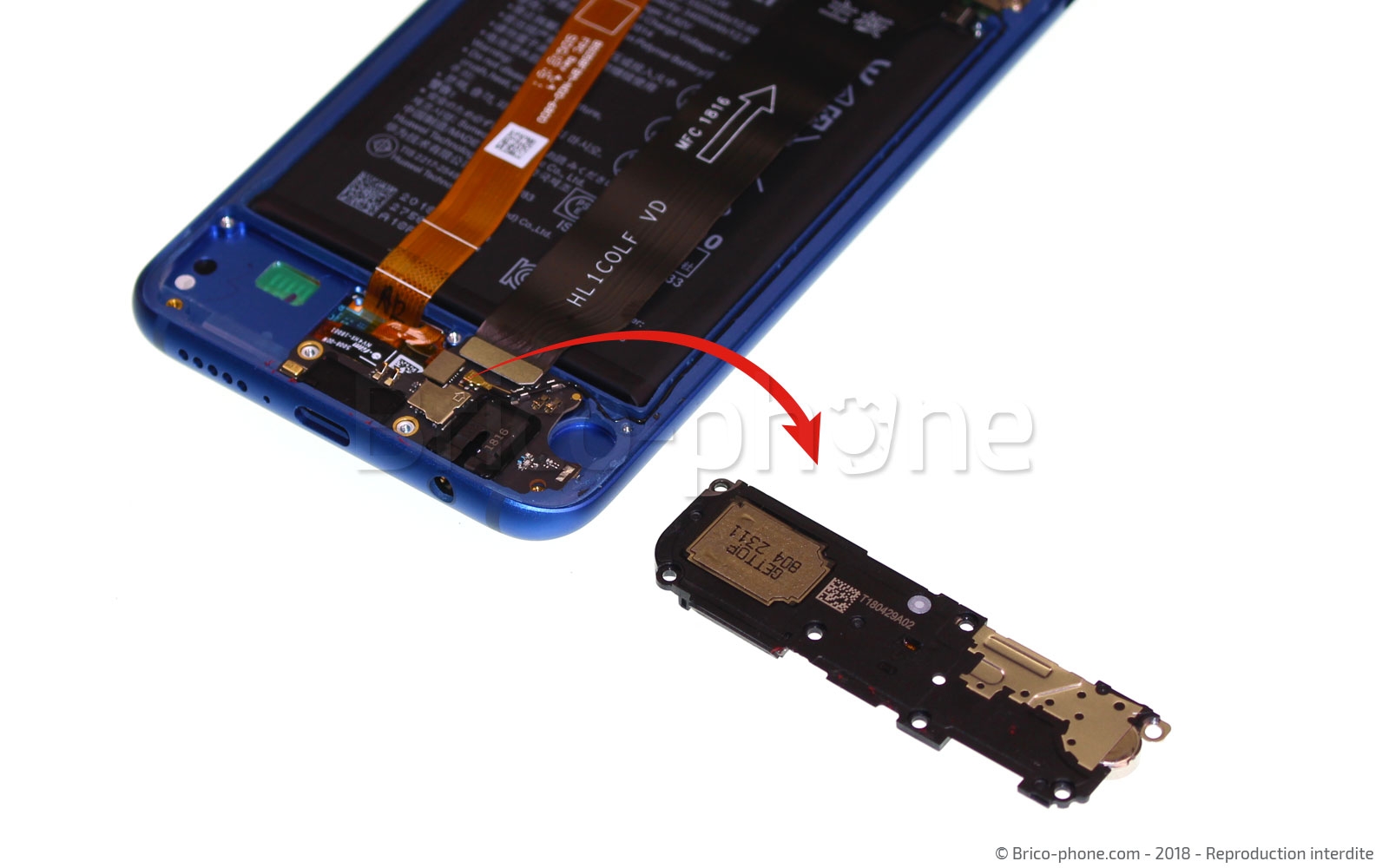 Changement du connecteur de charge sur Honor 10 photo 4