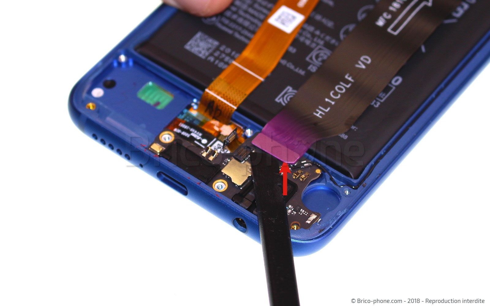 Changement du connecteur de charge sur Honor 10 photo 2