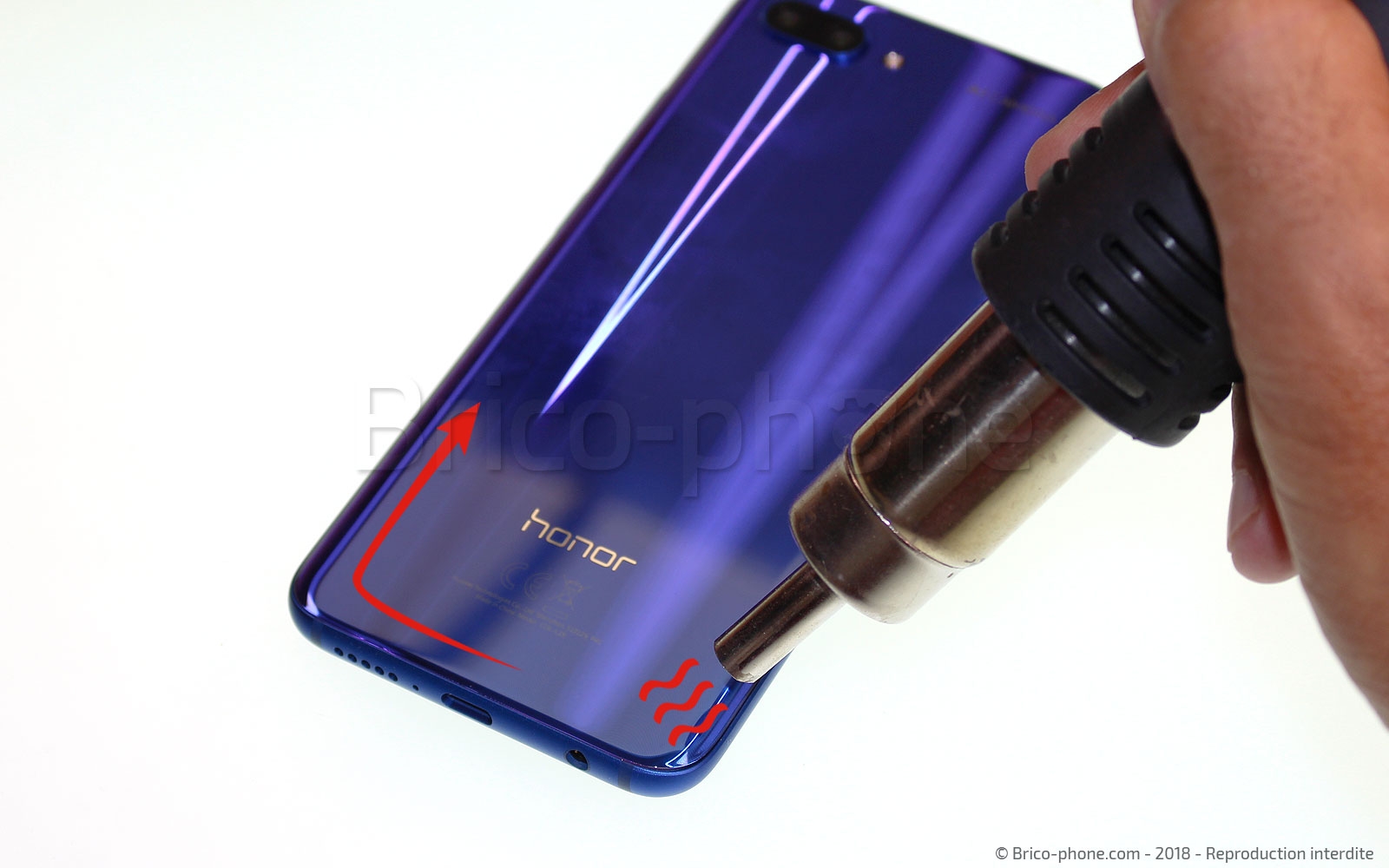 Changement de bloc écran avec batterie sur Honor 10 photo 1