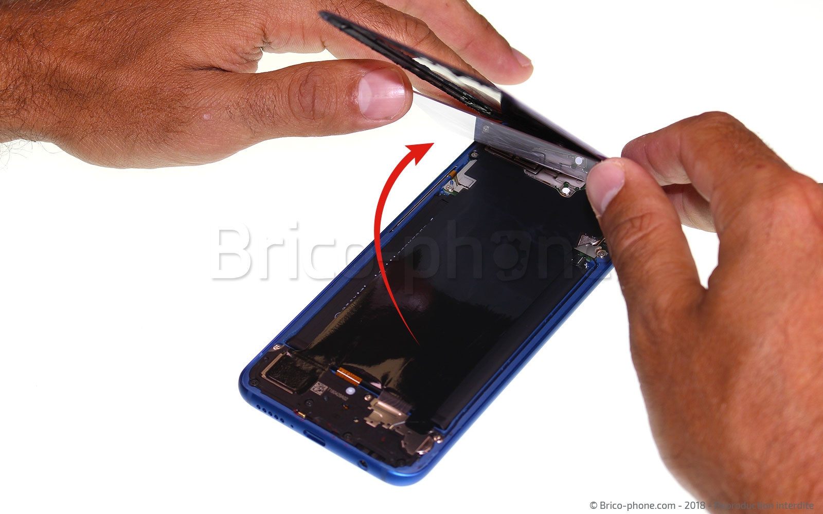 Changement de bloc écran avec batterie sur Honor 10 photo 4