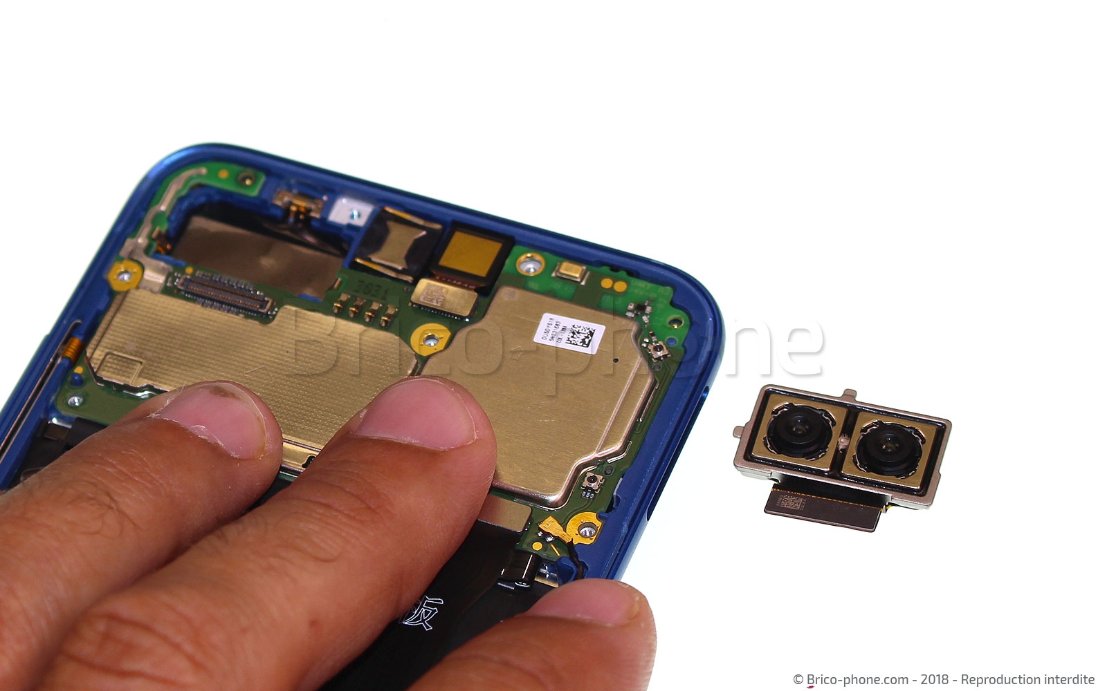 Changement de bloc écran avec batterie sur Honor 10 photo 3