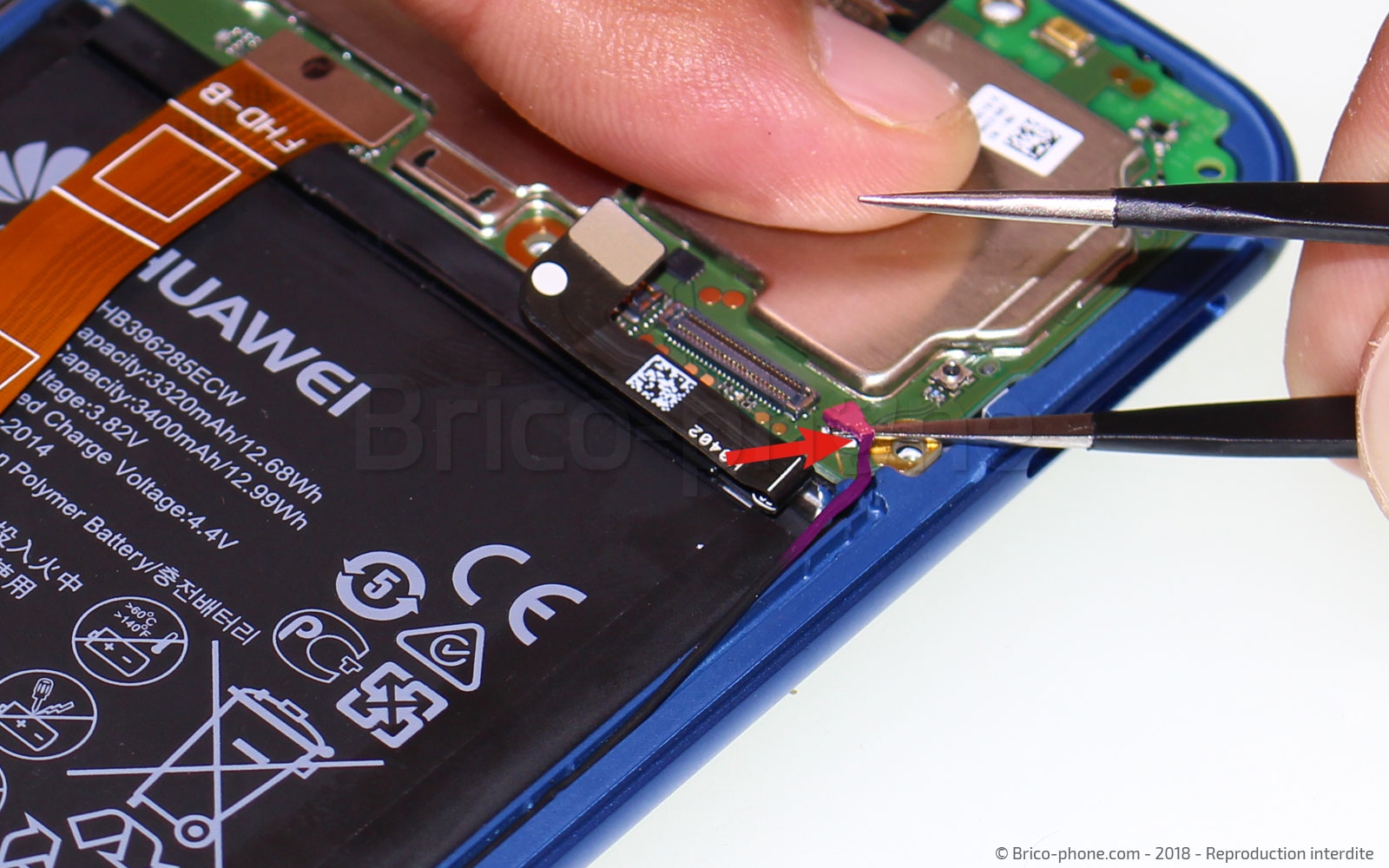 Changement de bloc écran avec batterie sur Honor 10 photo 1