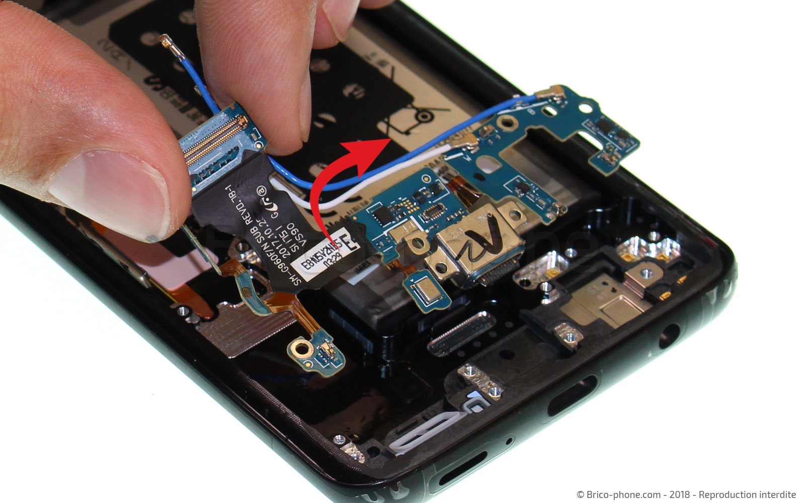 Changement du connecteur de charge sur Galaxy S9 photo 3