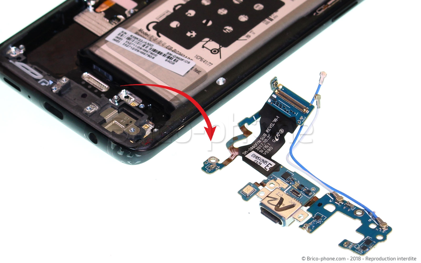 Changement du connecteur de charge sur Galaxy S9 photo 4
