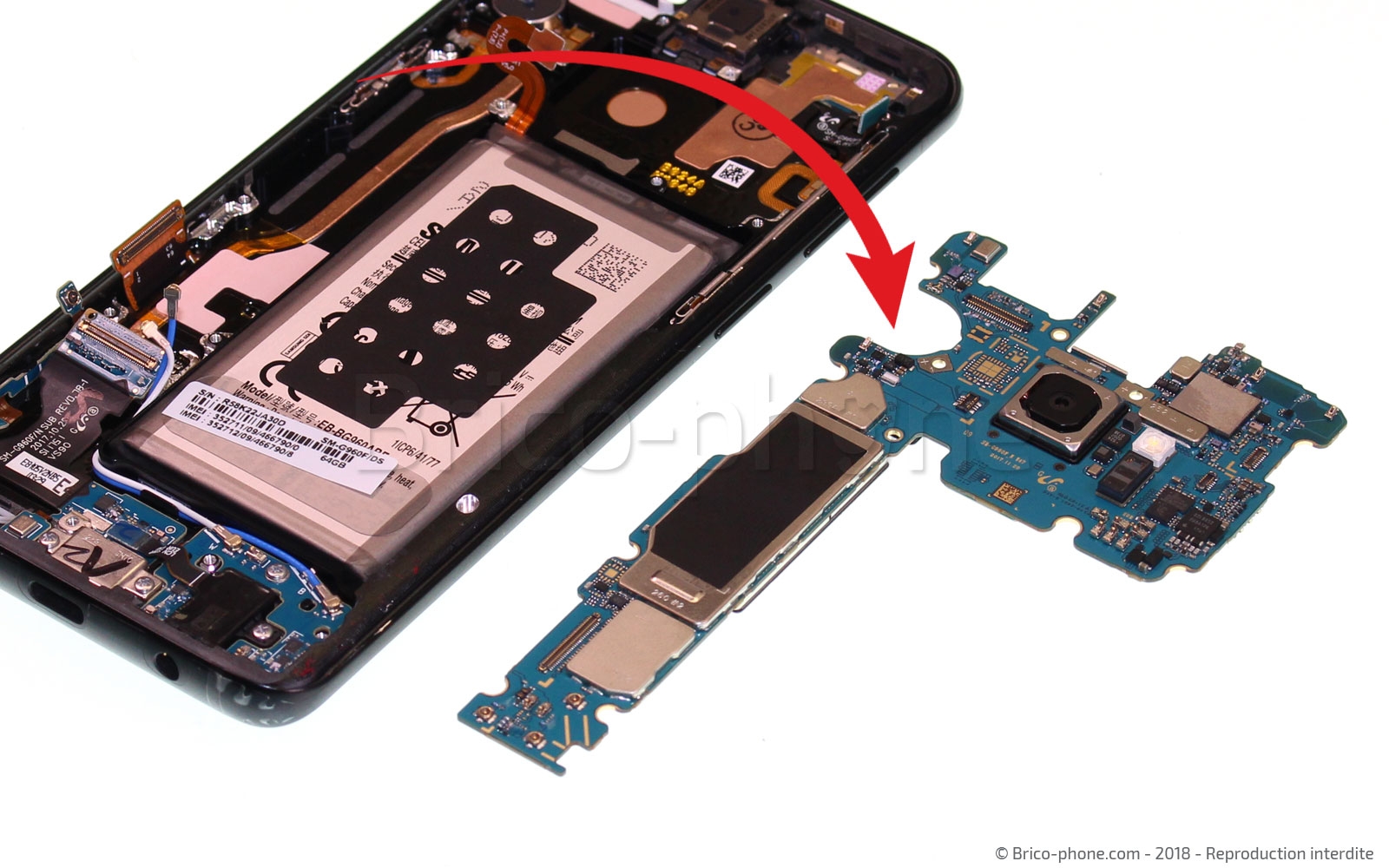 Changement du haut-parleur interne sur Galaxy S9 photo 3