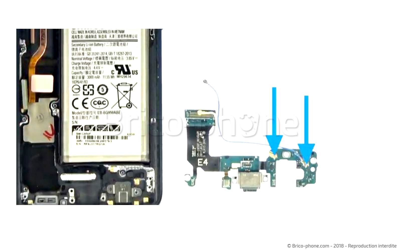 Changement du connecteur de charge sur Galaxy S8 photo 1