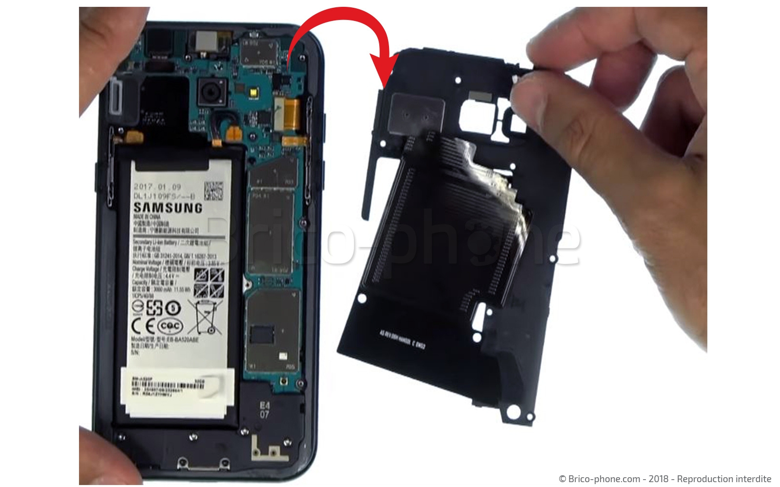 Changement du haut-parleur externe sur Galaxy A5 2017 photo 2