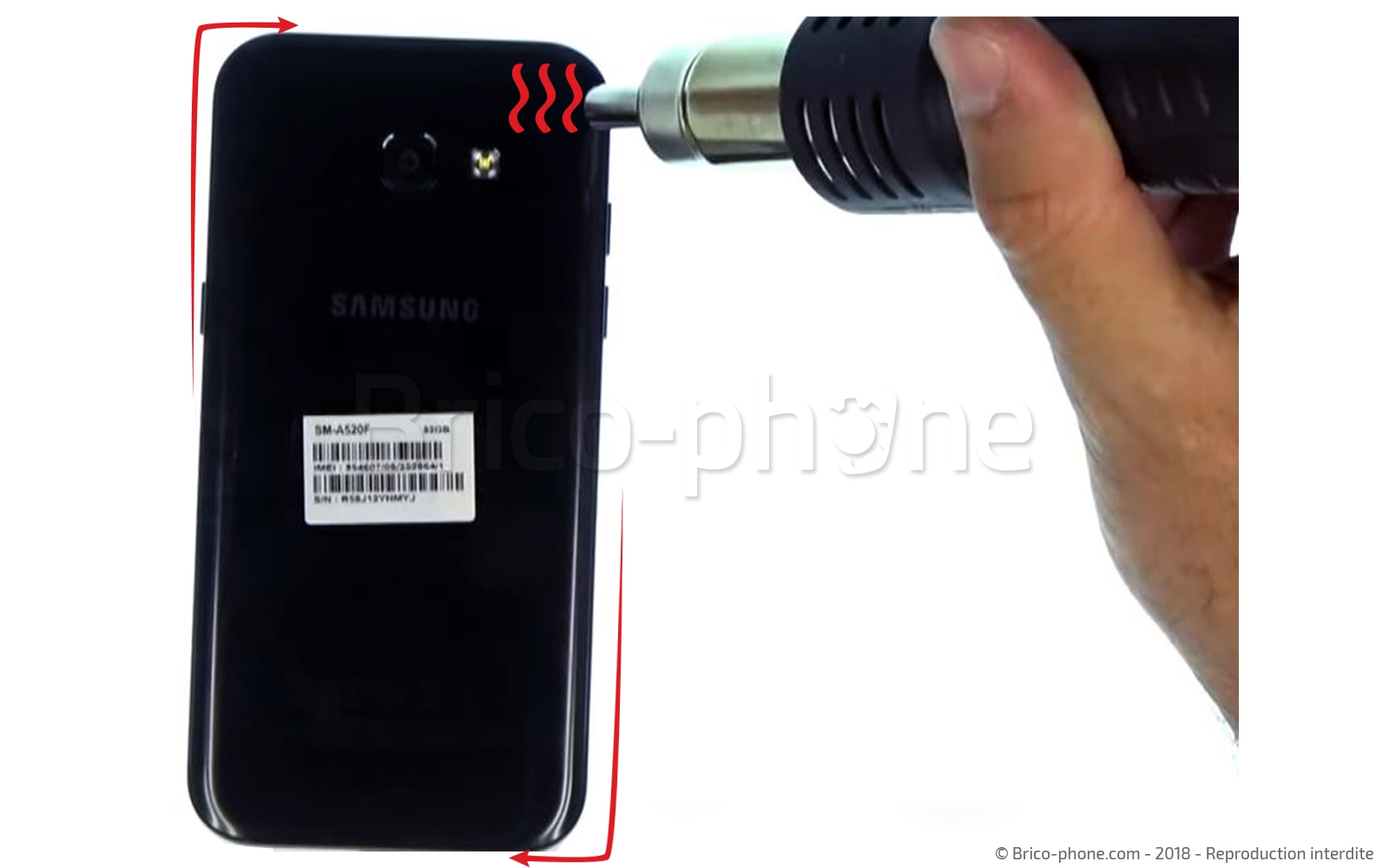 Changement de batterie sur Galaxy A5 2017 photo 1