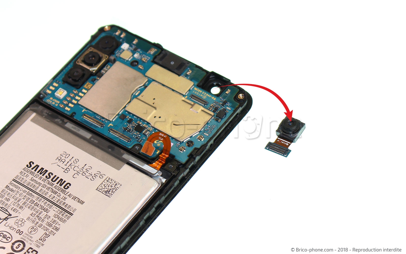 Démontage complet sur Galaxy A7 2018 photo 3