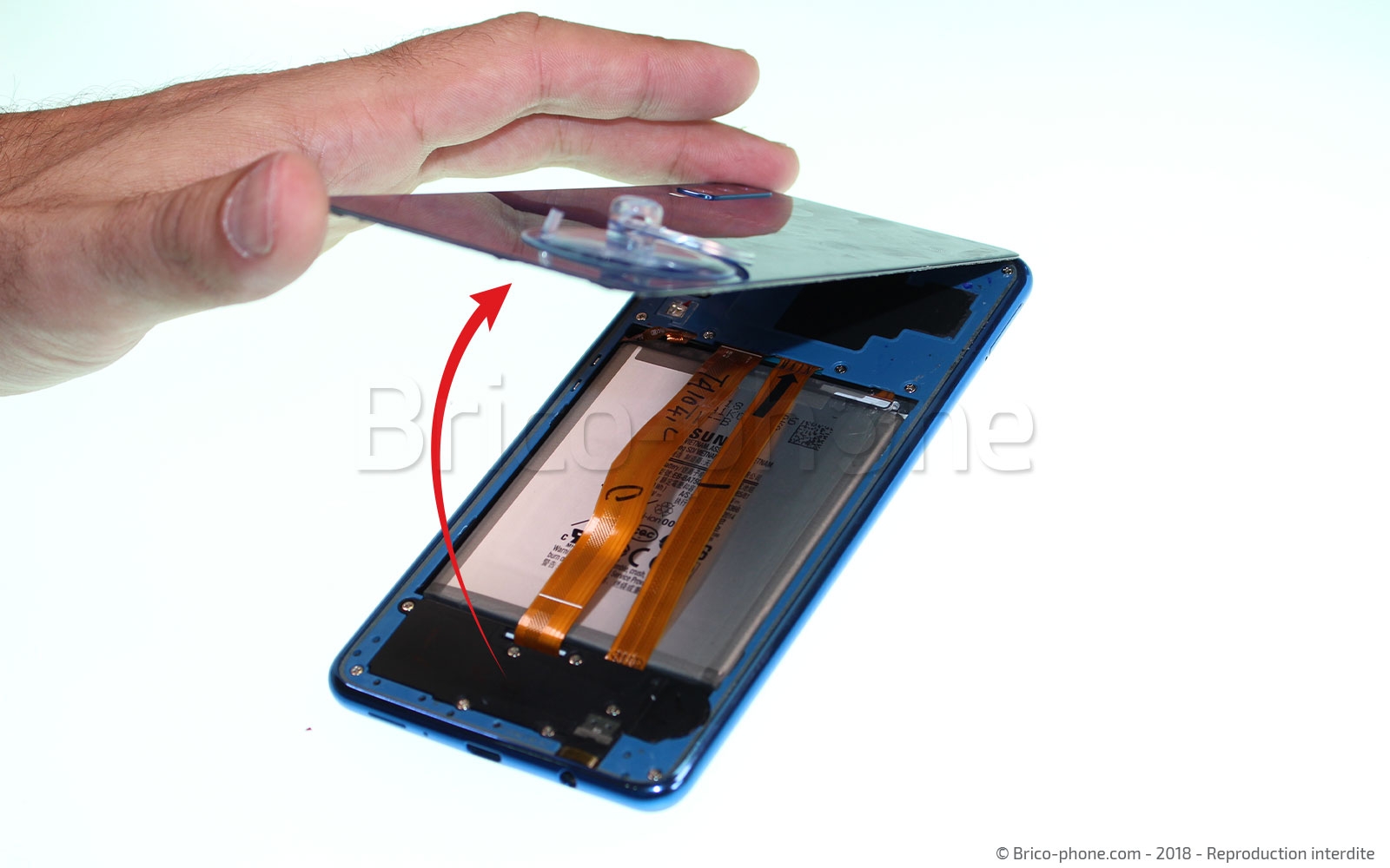 Changement d'écran (vitre + AMOLED)  sur Galaxy A7 2018 photo 1