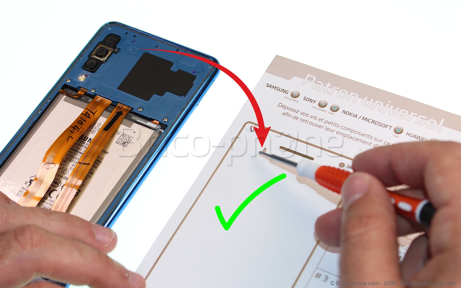 Changement d'écran (vitre + AMOLED)  sur Galaxy A7 2018 photo 3