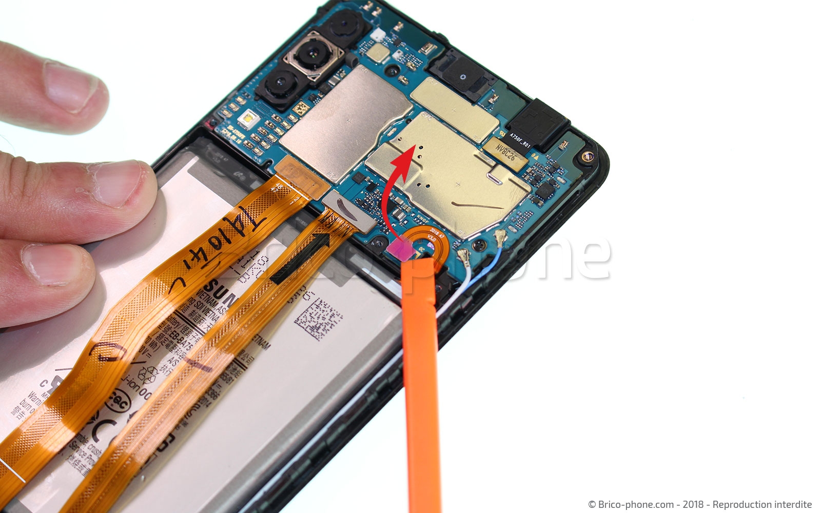 Changement d'écran (vitre + AMOLED)  sur Galaxy A7 2018 photo 1