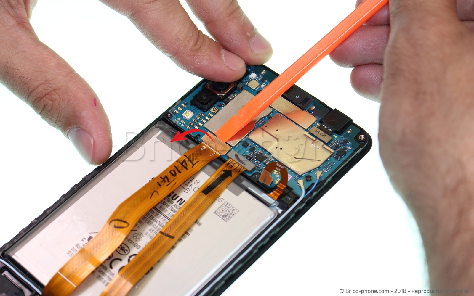 Changement d'écran (vitre + AMOLED)  sur Galaxy A7 2018 photo 1