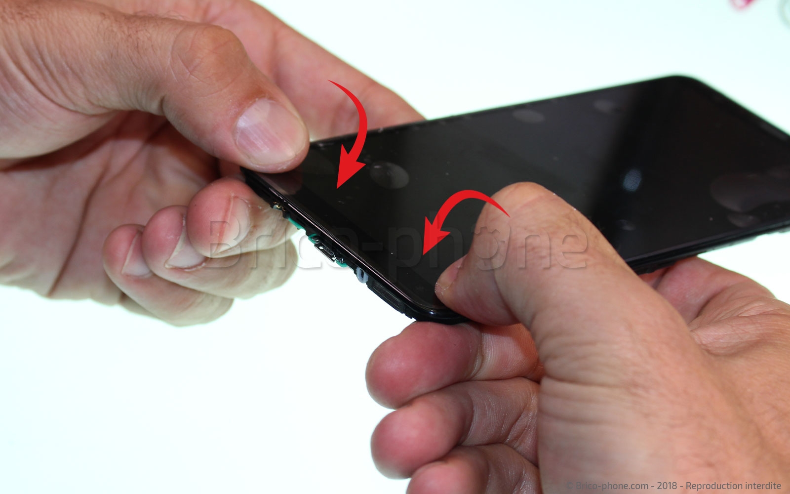 Changement d'écran (vitre + AMOLED)  sur Galaxy A7 2018 photo 4