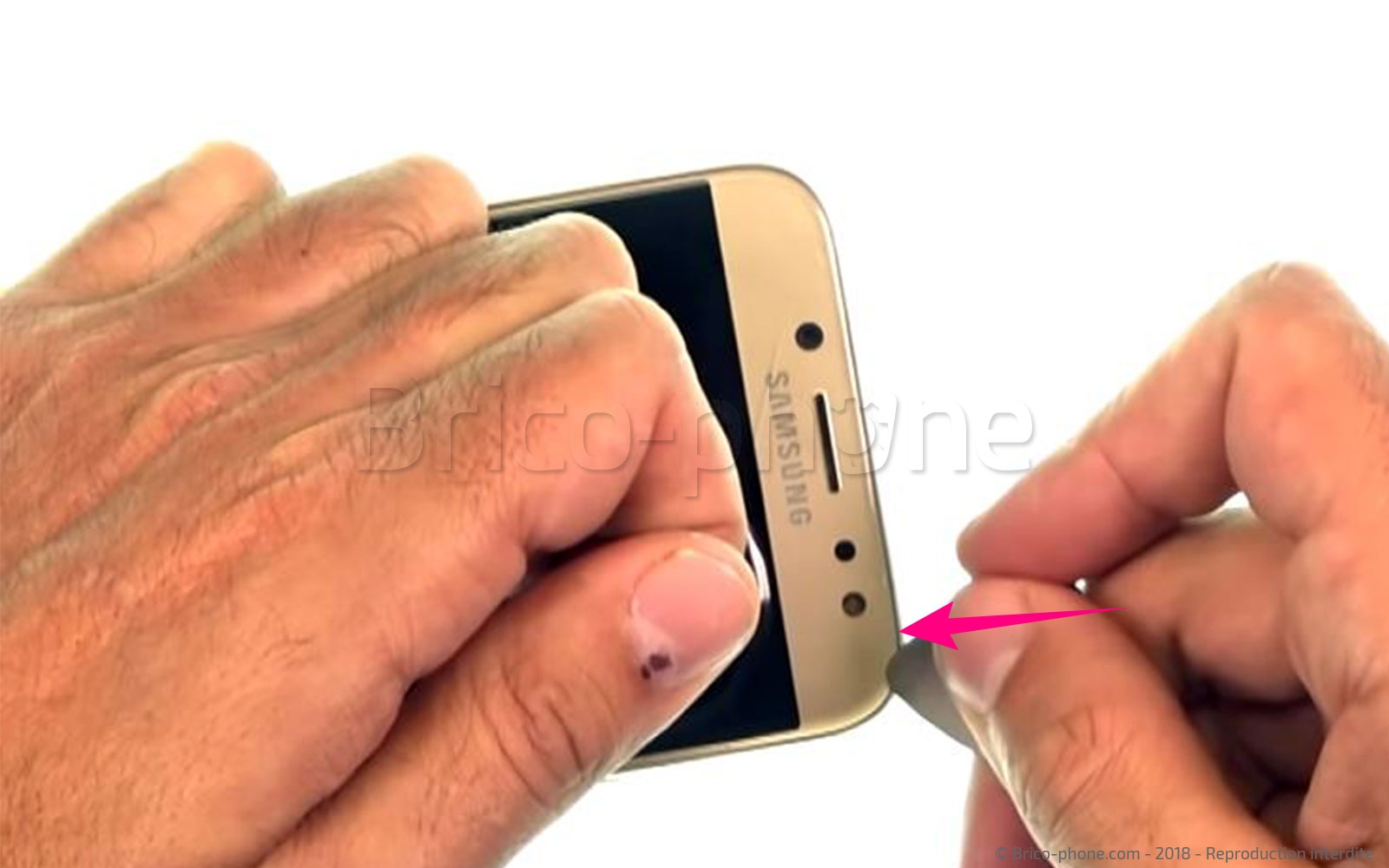 Changement d'écran (vitre+AMOLED sans châssis) sur Galaxy J7 2017 photo 2