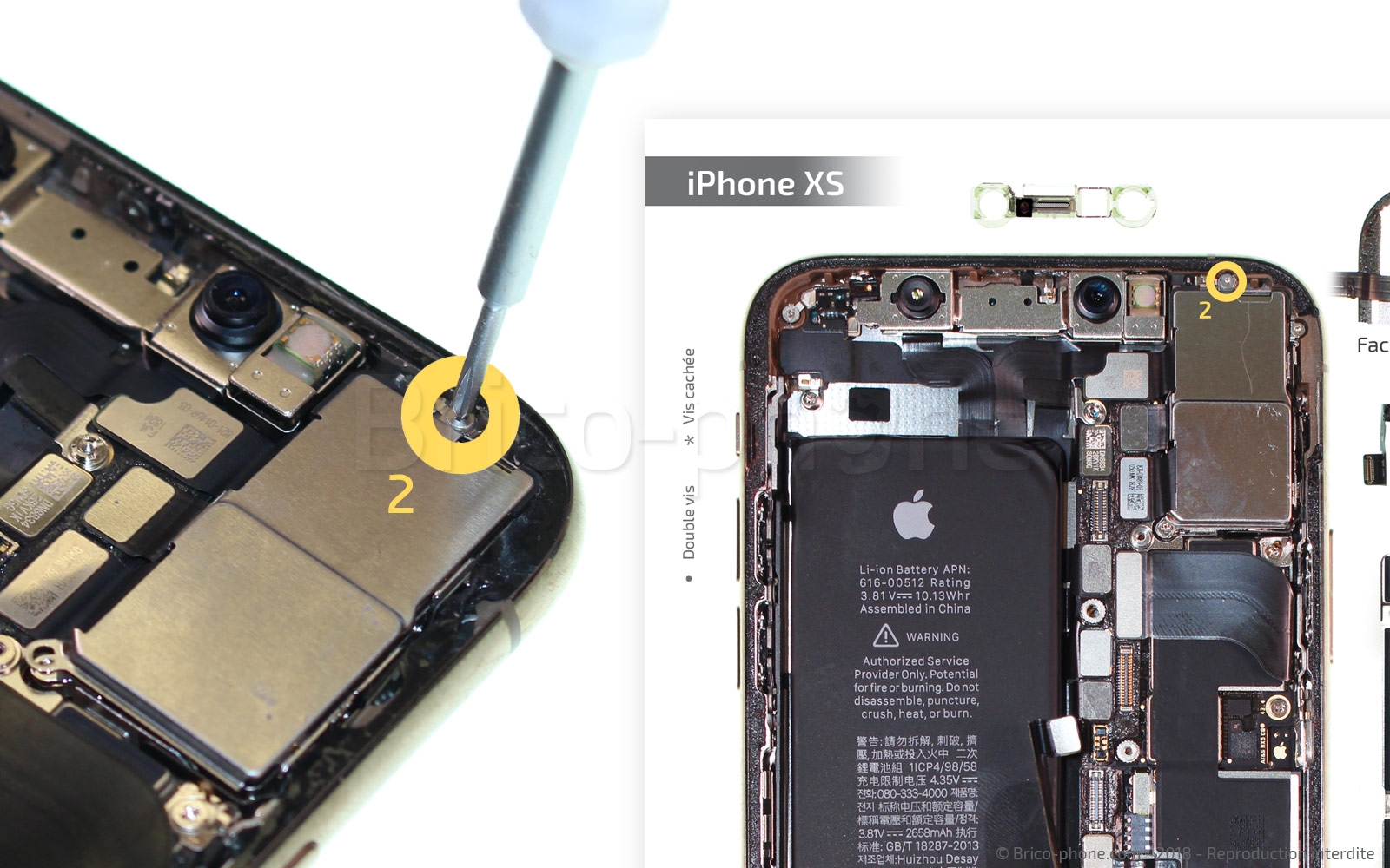 Démontage complet sur iPhone XS photo 2