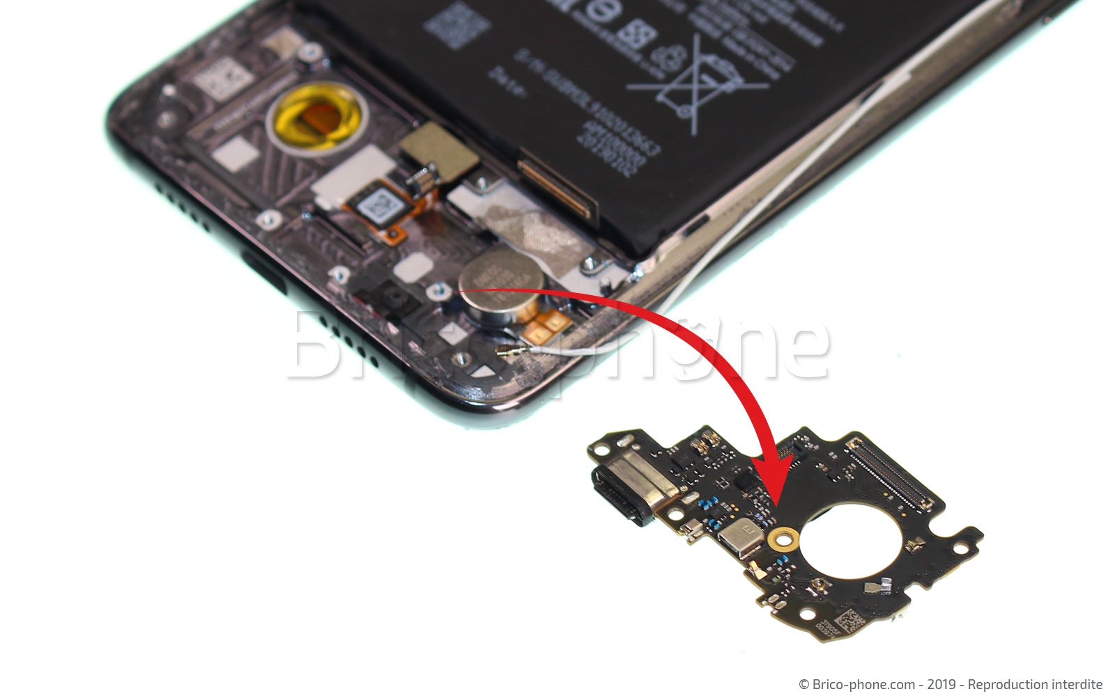 Changement du connecteur de charge sur Mi 9 photo 3