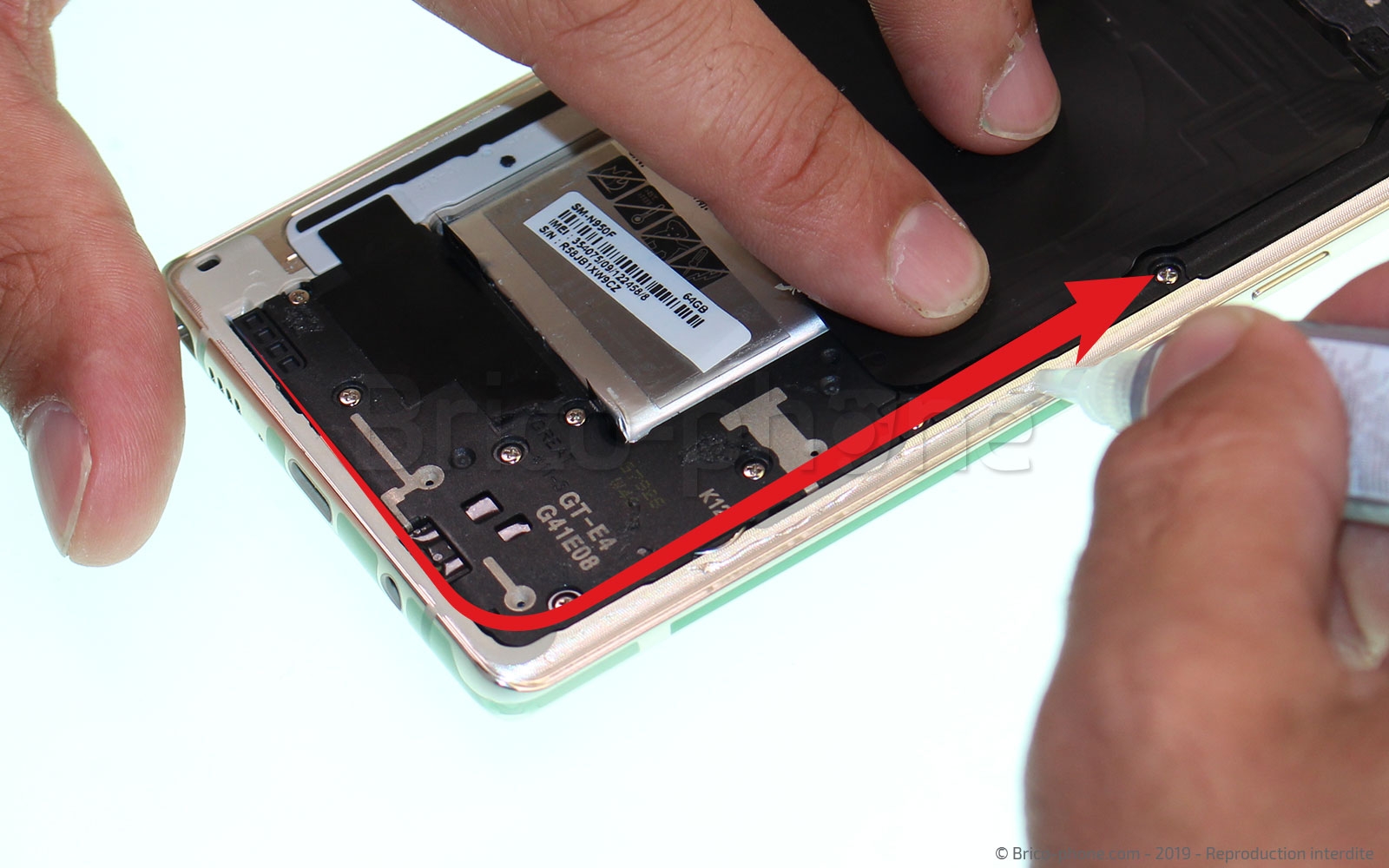 Changement de Bloc Ecran sur Galaxy Note 8 photo 2