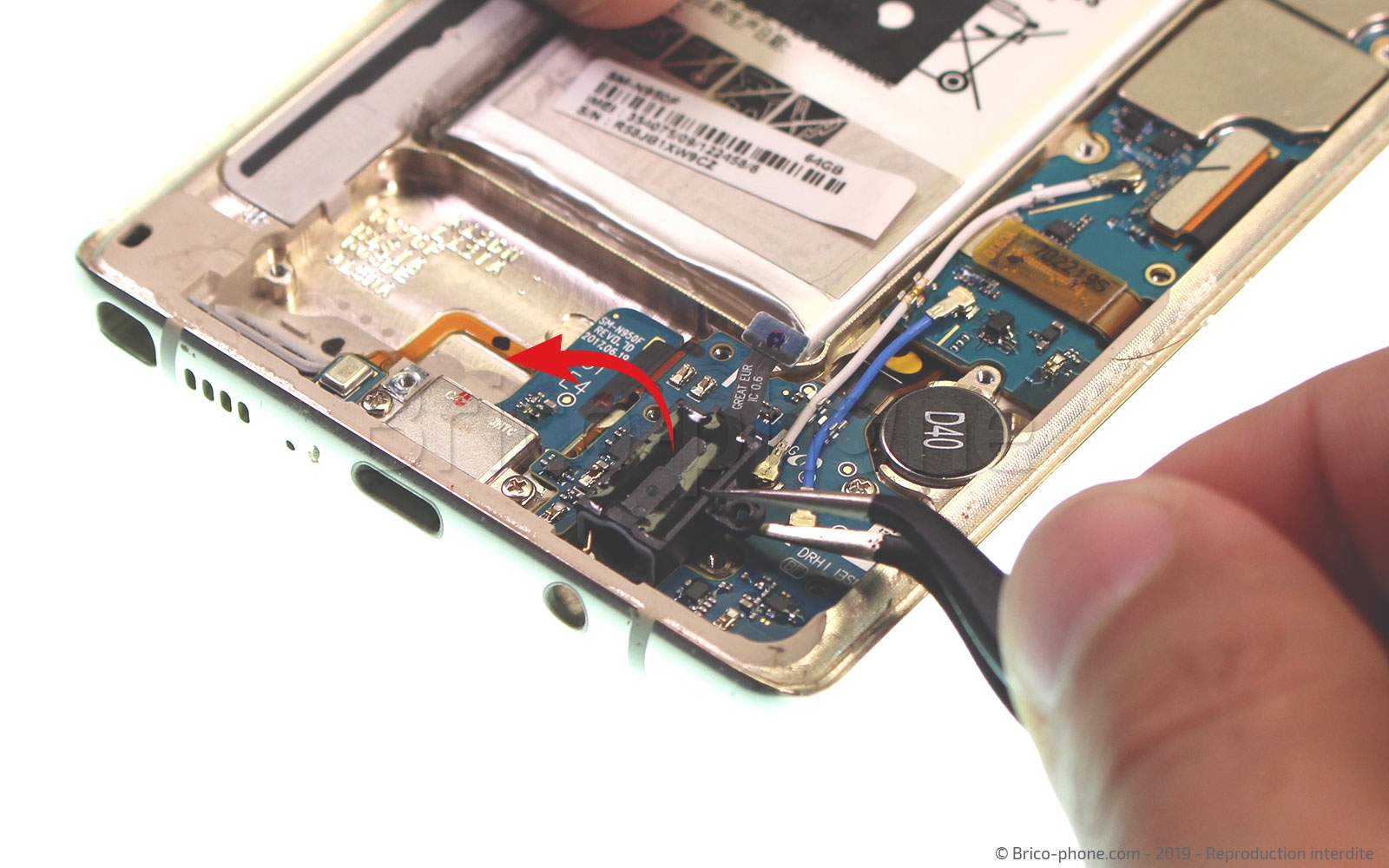 Changement du connecteur de charge sur Galaxy Note 8 photo 3