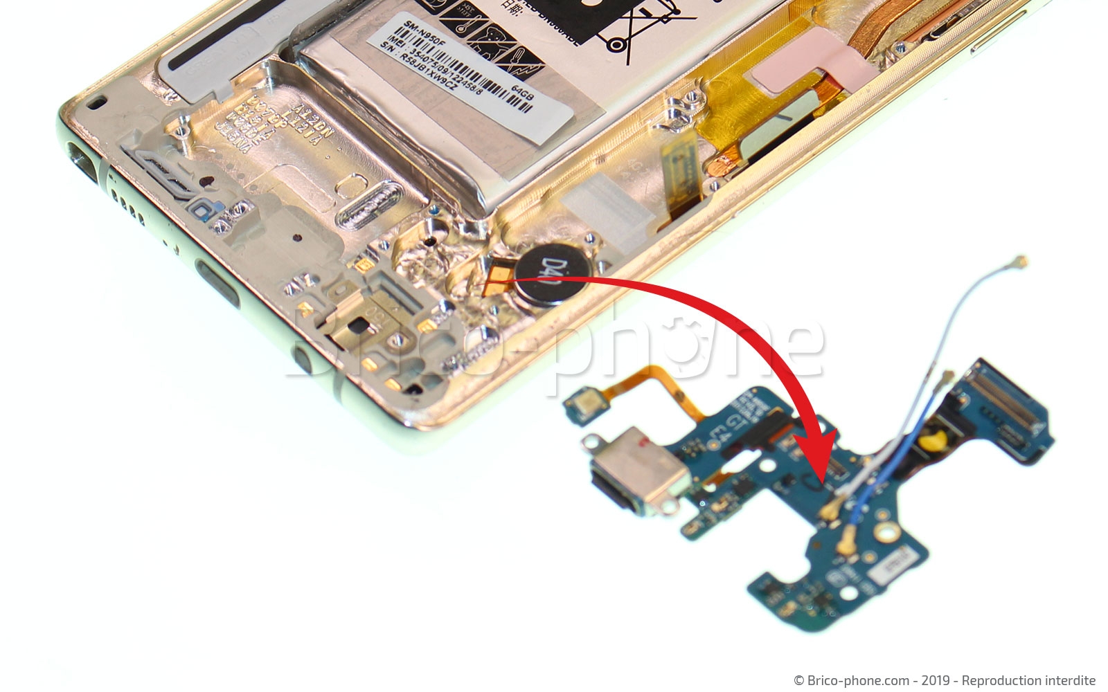 Changement du connecteur de charge sur Galaxy Note 8 photo 4