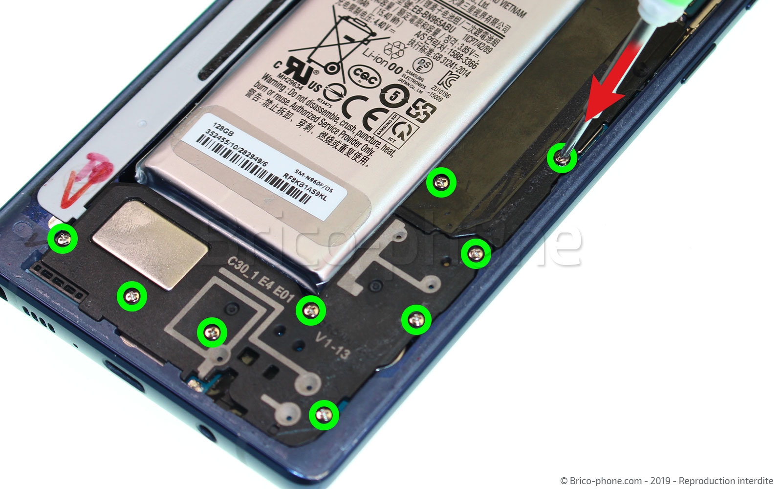 Changement de Bloc Ecran sur Galaxy Note 9 photo 1