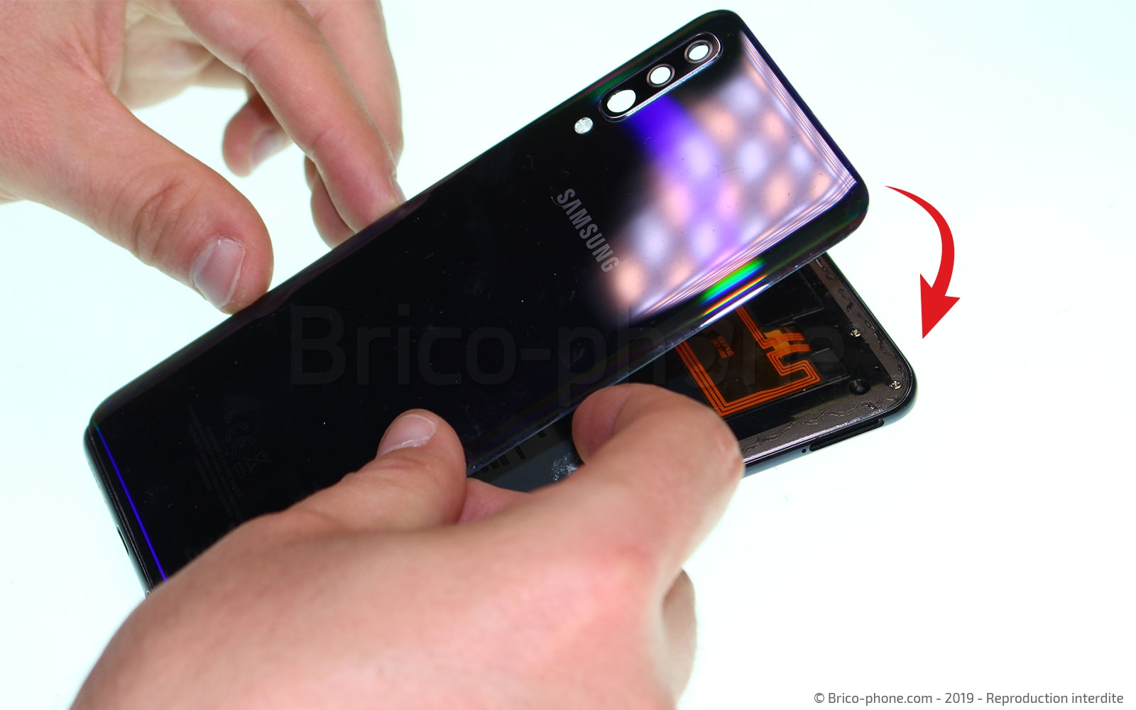 Changement d'écran vitre et LCD sur Galaxy A50 photo 2