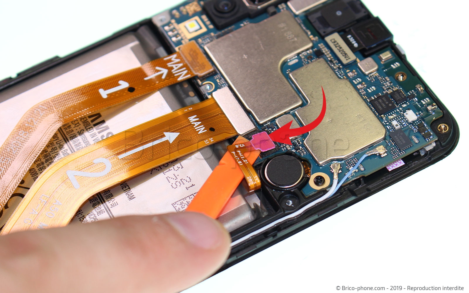 Changement d'écran vitre et LCD sur Galaxy A50 photo 1