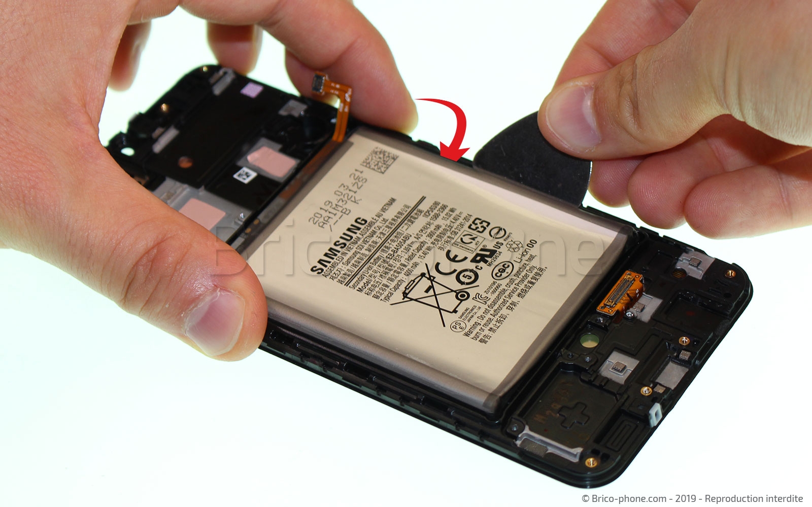 Changement d'écran vitre et LCD sur Galaxy A50 photo 1