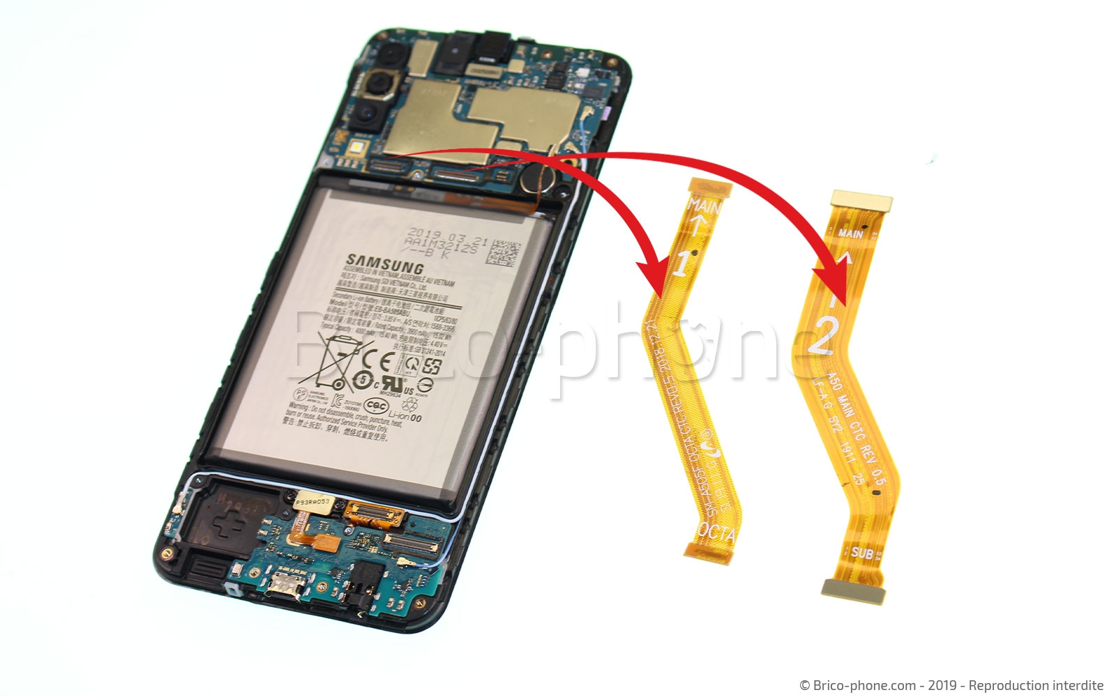 Changement d'écran vitre et LCD sur Galaxy A50 photo 1