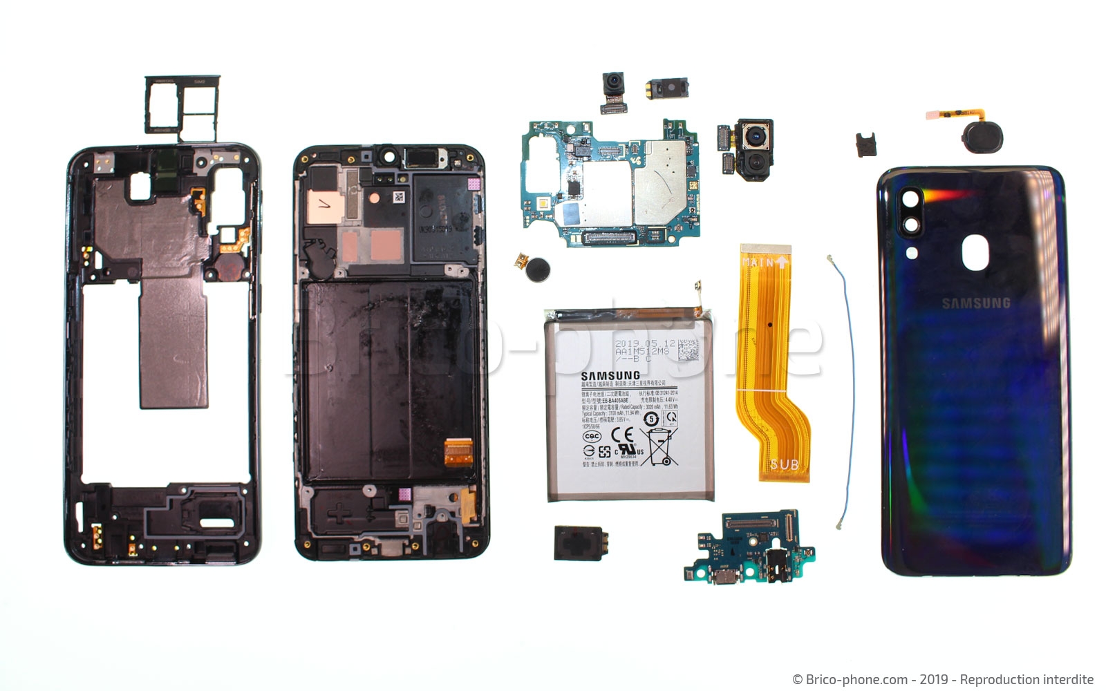 Démontage complet sur Galaxy A40 photo 1