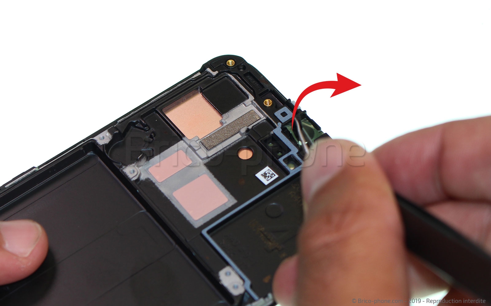 Changement d'écran vitre et AMOLED sur Galaxy A40 photo 2