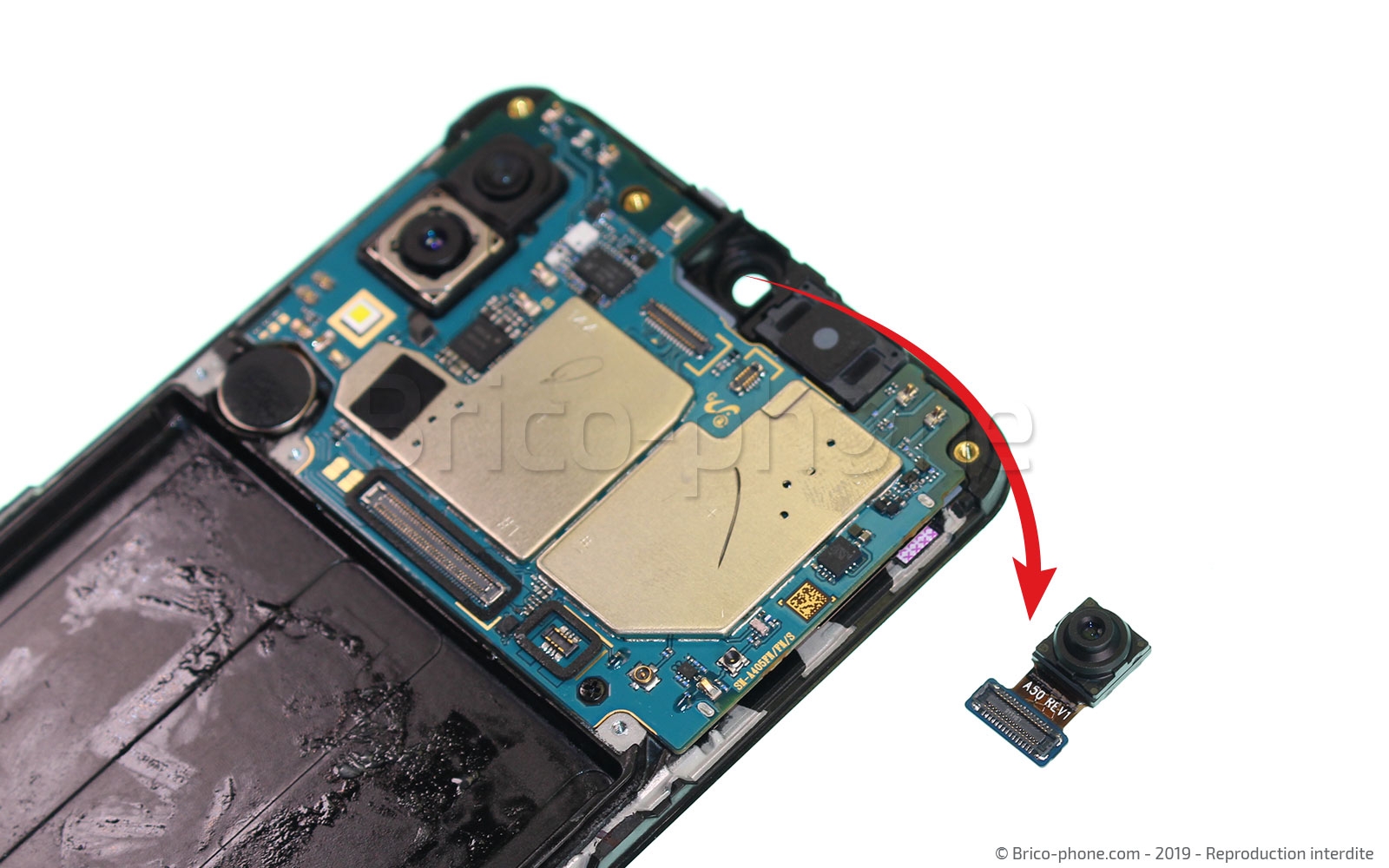 Changement d'écran vitre et AMOLED sur Galaxy A40 photo 3