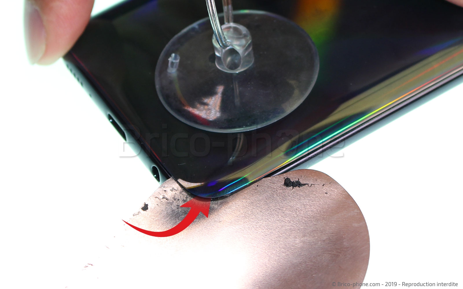 Changement d'écran vitre et AMOLED sur Galaxy A40 photo 3