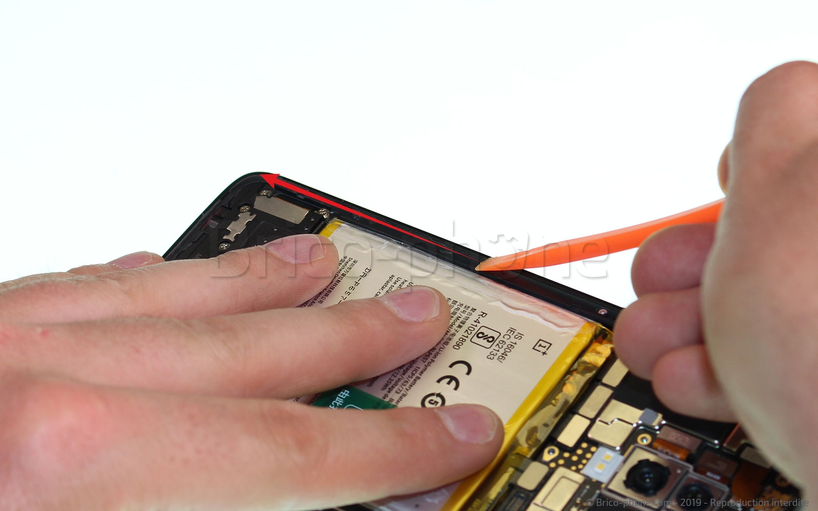 Changement de la vitre arrière sur OnePlus 6 photo 1