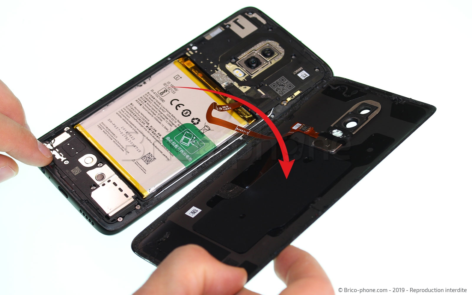 Changement d'écran vitre et LCD sur OnePlus 6 photo 3