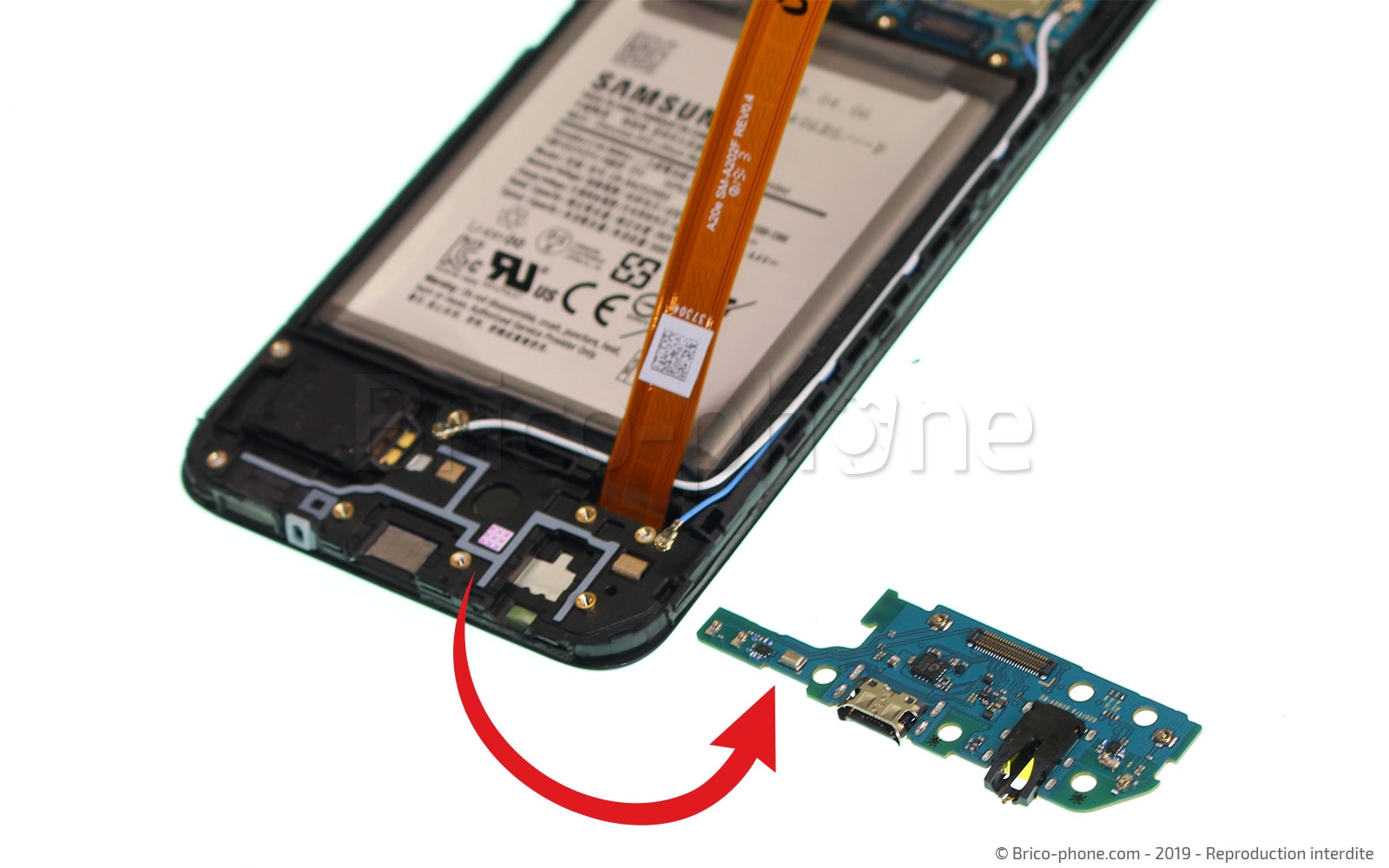 Changement de bloc écran sur Galaxy A20e photo 4