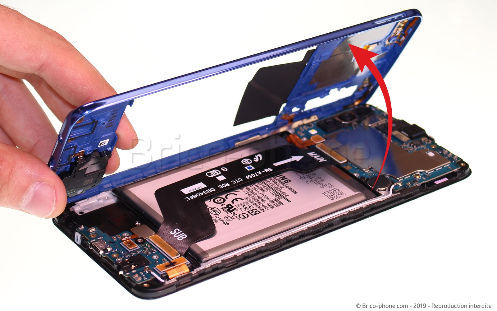 Changement de batterie sur Galaxy A70 photo 4